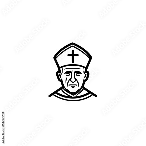 Holy church deacon character icon 