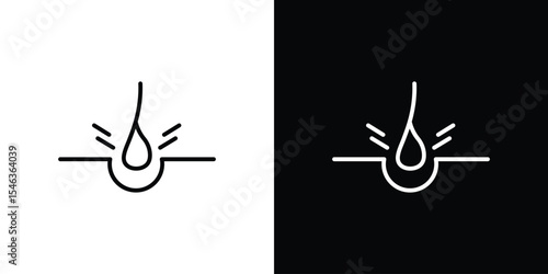 Epilation icon in black. flat graphic vector icon