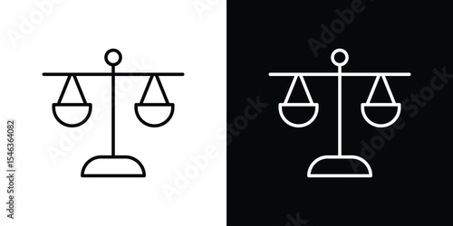 Equality icon in black. flat graphic vector icon