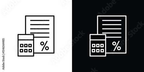 Estimate icon in black. flat graphic vector icon