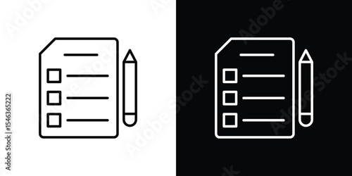 Exam icon in black. flat graphic vector icon