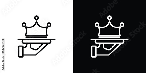 Exclusive service icon in black. flat graphic vector icon