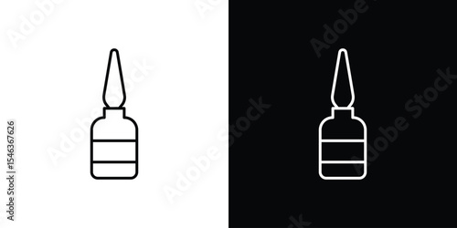 Eyeliner bottle icon in black. flat graphic vector icon