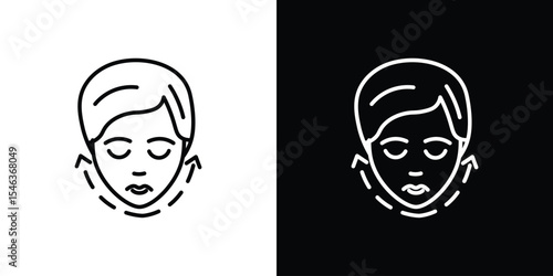 Facelift icon in black. flat graphic vector icon