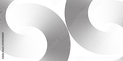 Black mascara circular texture, brush stroke isolated on white background. vector eps10