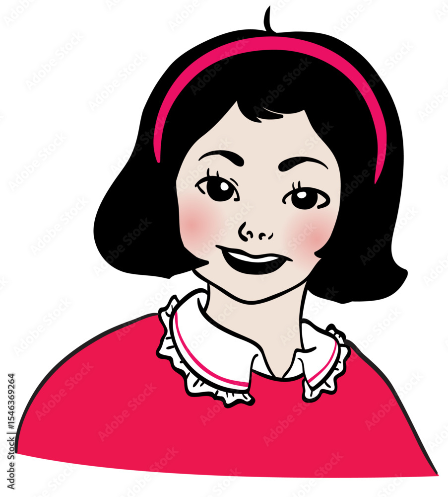 캐릭터_복고여자 캐릭터_복고여자