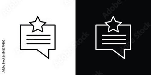 Feedback icon in black. flat graphic vector icon
