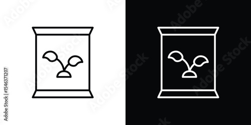 Fertilizer icon in black. flat graphic vector icon