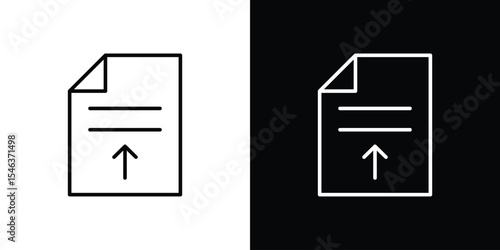File upload icon in black. flat graphic vector icon