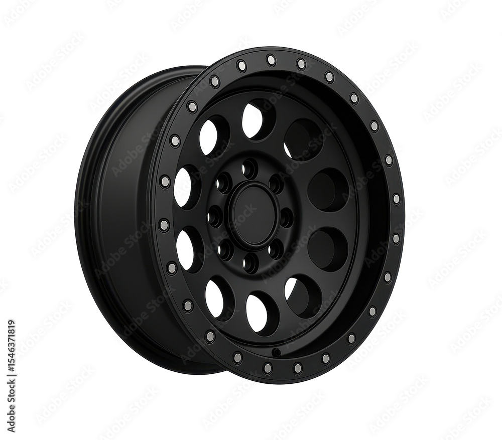 A black tire with a black rim is shown. The tire is made of rubber and has a black color. The tire is surrounded by the rim, creating a circular shape A black tire with a black rim is shown. The tire is made of rubber and has a black color. The tire is surrounded by the rim, creating a circular shape