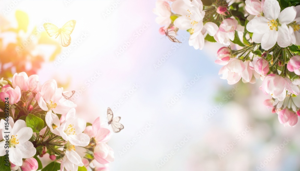 Springtime blooming cherry blossoms with butterflies nature photography outdoor serenity close-up view Springtime blooming cherry blossoms with butterflies nature photography outdoor serenity close-up view