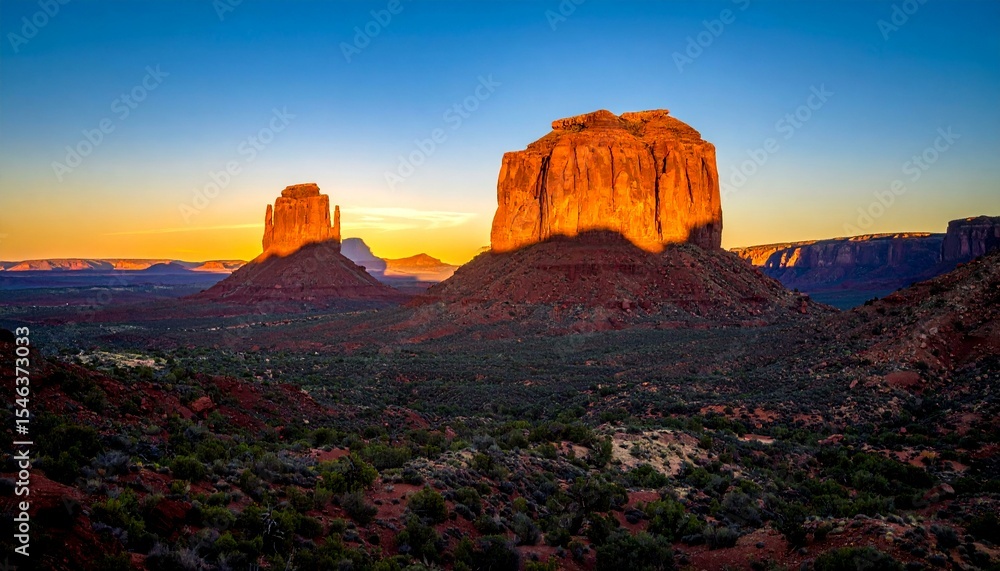 Naklejka premium monument valley sunrise
