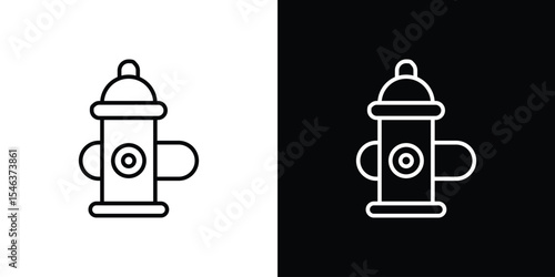 Fire hydrant icon in black. flat graphic vector icon