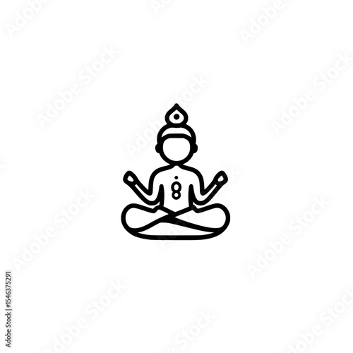 Religious Hindu priest figure icon