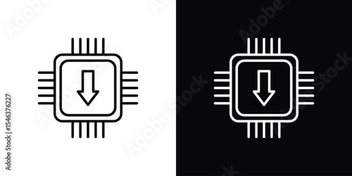 Firmware icon in black. flat graphic vector icon