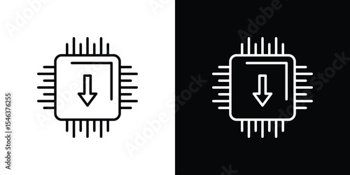 Firmware icon in black. flat graphic vector icon