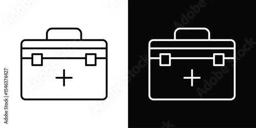 First aid icon in black. flat graphic vector icon