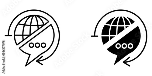  translated articles icon white on background
