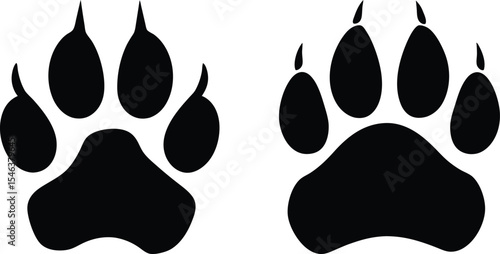 Two Simple Black and White Planet Icons with Rings Around Them on a White Background