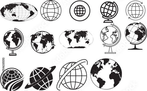 earth globes vector