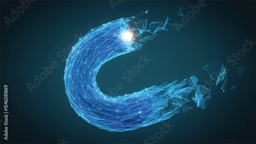 Abstract Digital Illustration of a Powerful Magnet