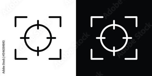 Focusing icon in black. flat graphic vector icon