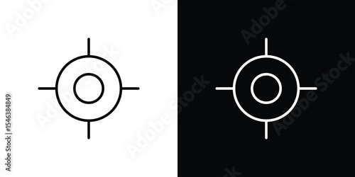 Focusing icon in black. flat graphic vector icon