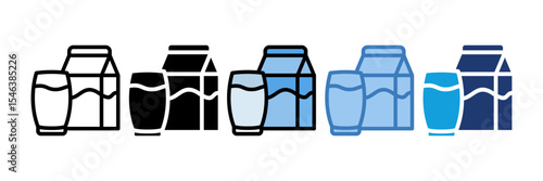 Milk Icon Element For Design