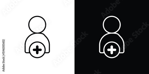 Follower icon in black. flat graphic vector icon