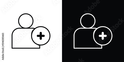 Follower icon in black. flat graphic vector icon
