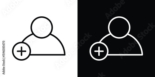 Follower icon in black. flat graphic vector icon