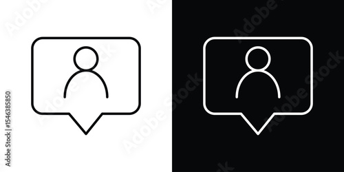 Followers icon in black. flat graphic vector icon