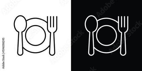 Food icon in black. flat graphic vector icon