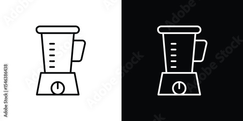 Food processor icon in black. flat graphic vector icon