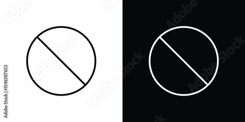 Forbidden icon in black. flat graphic vector icon