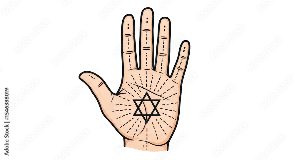 Isolated Palmistry Hand Isolated Palmistry Hand