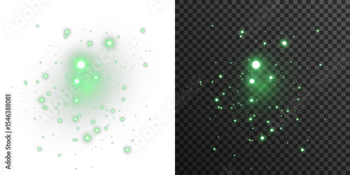 Fényképezés Golden dust glimmers in enchanted snowfall silence