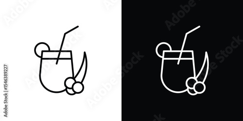 Fresh smoothie icon in black. flat graphic vector icon