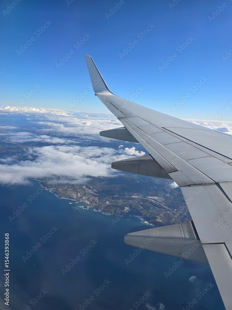 Obraz premium view from airplane window