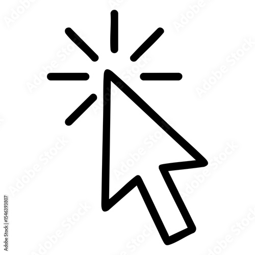 Click Here Cursor Icon, Pointer, Interface Design Element