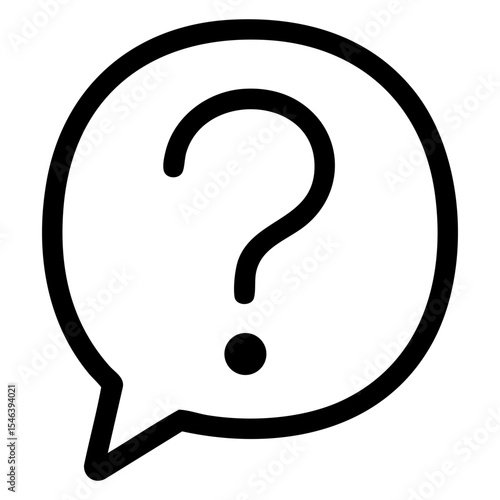 Frequently Asked Questions  A Simple Question Mark Icon in a Speech Bubble