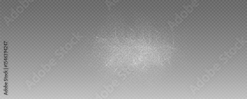 Christmas glowing bokeh confetti light and glitter texture overlay for your design. Frosting effect sugar png, salt and flour for baking, with powder white and isolated on transparent background.