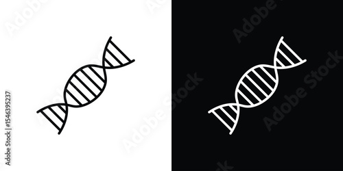 Genetic icon in black. flat graphic vector icon