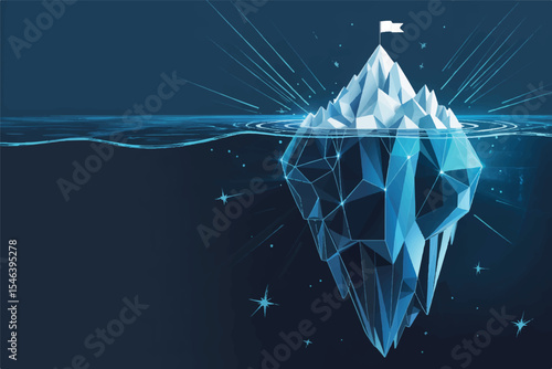 Unveiling the Hidden Potential A Conceptual Iceberg Illustration