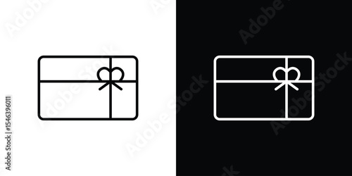 Gift voucher icon in black. flat graphic vector icon