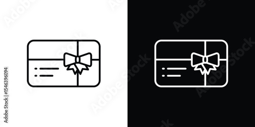 Gift voucher icon in black. flat graphic vector icon