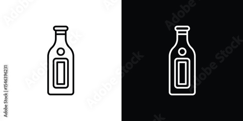 Gin icon in black. flat graphic vector icon