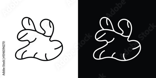 Ginger icon in black. flat graphic vector icon