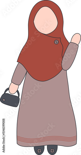 Faceless Moslem Girl