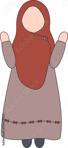 Faceless Moslem Girl